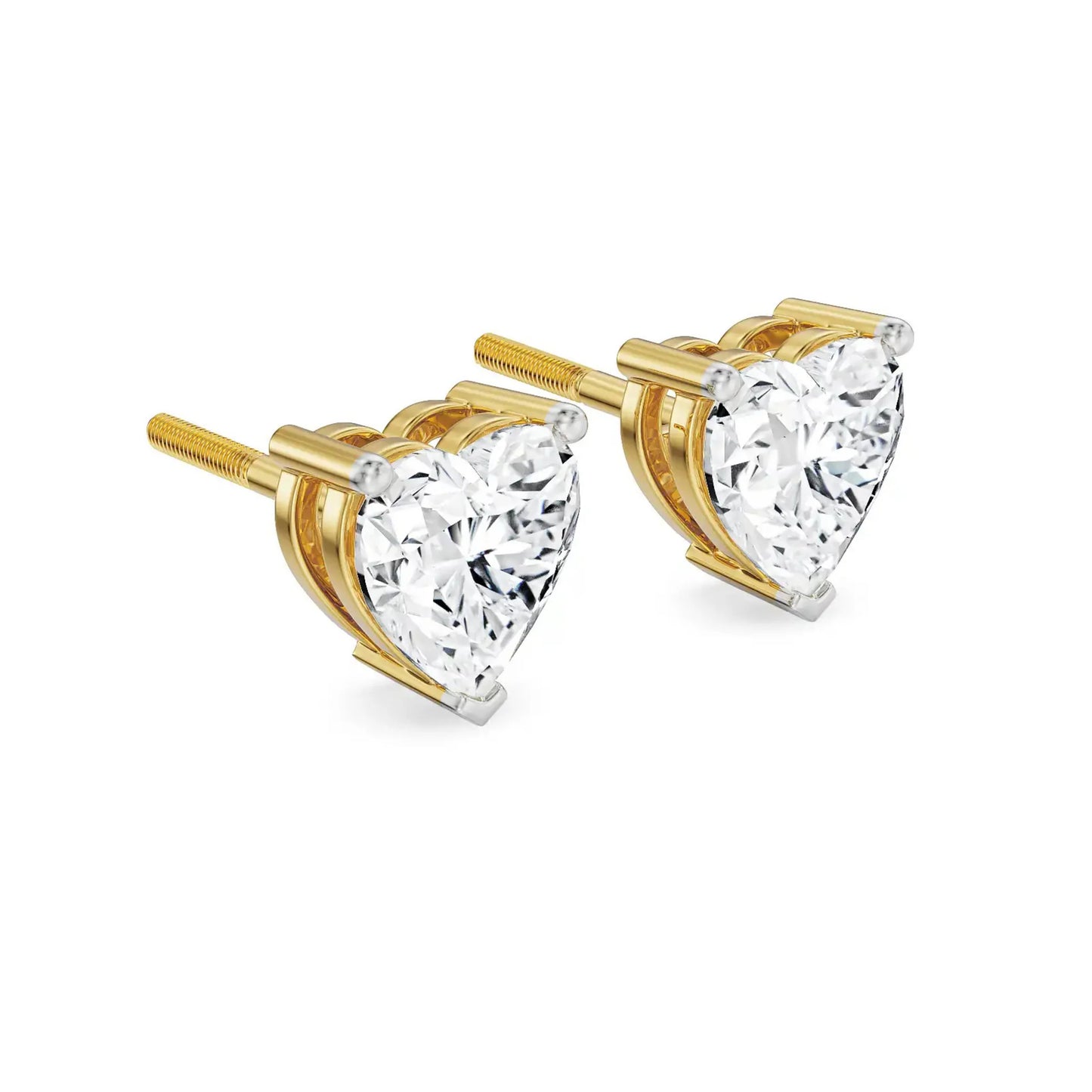 2 ct Sweetheart Lab Grown Luxe Stud