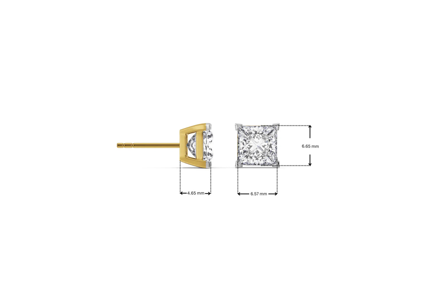 Timeless Square Radiant Studs