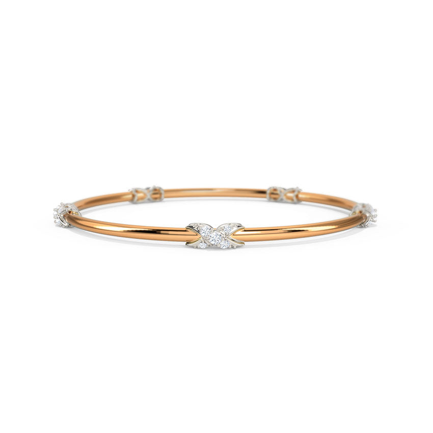 Enfolded Infinity Diamond Bangle