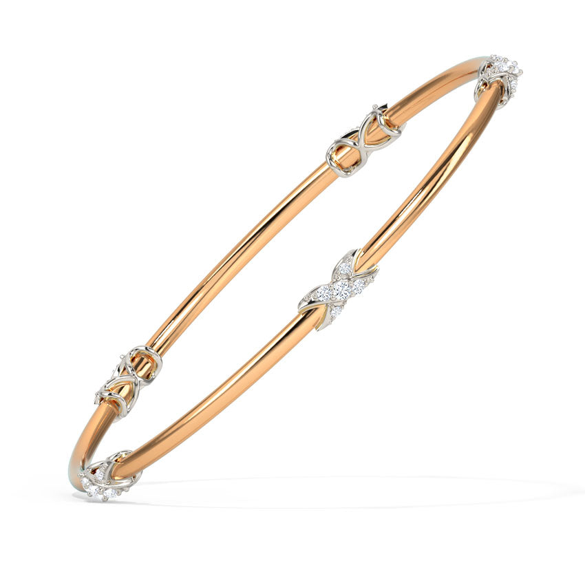 Enfolded Infinity Diamond Bangle