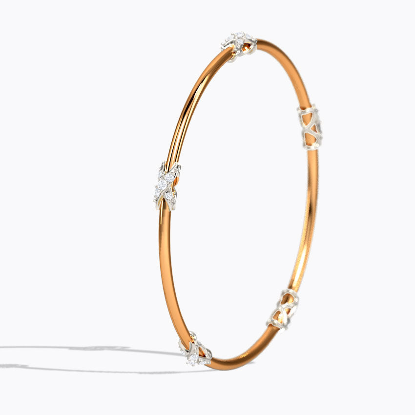 Enfolded Infinity Diamond Bangle