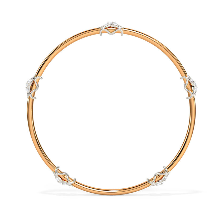 Enfolded Infinity Diamond Bangle