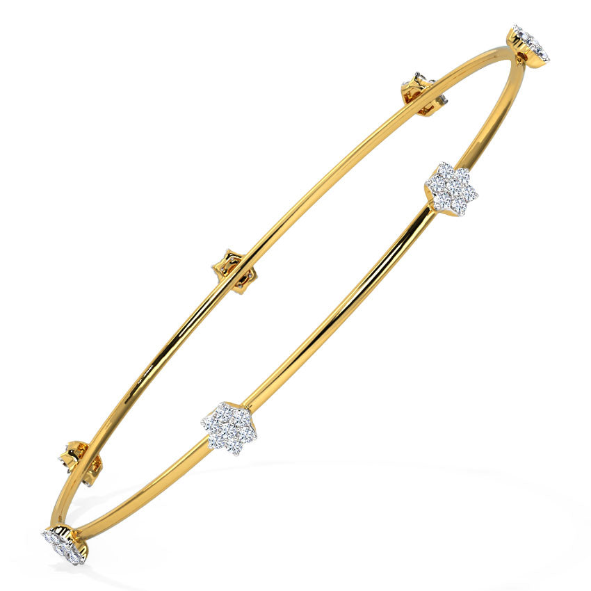 Veronica Floral Diamond Bangle