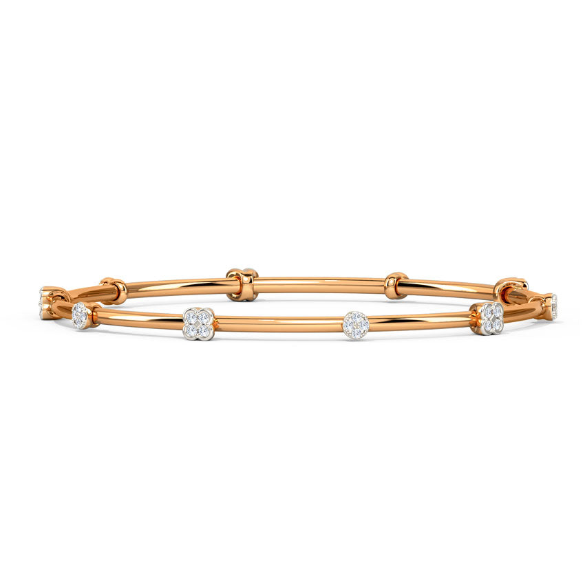Blush Shamrock Diamond Bangle