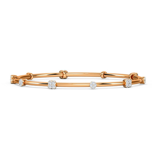 Blush Shamrock Diamond Bangle