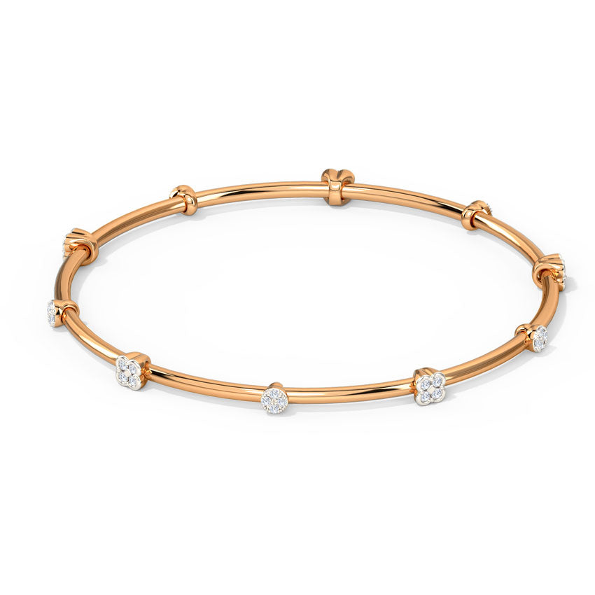 Blush Shamrock Diamond Bangle