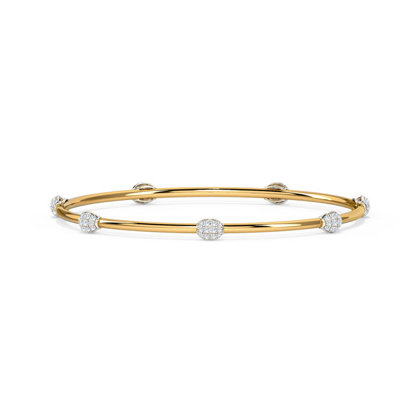 Glittering Floral Diamond Bangle