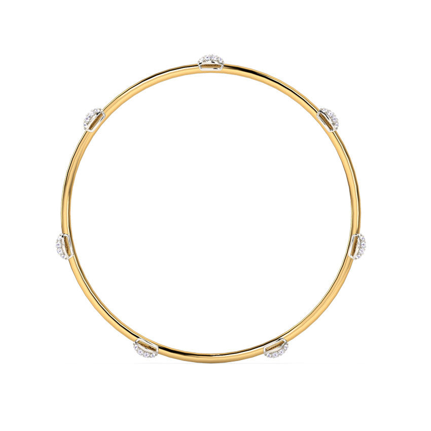 Glittering Floral Diamond Bangle