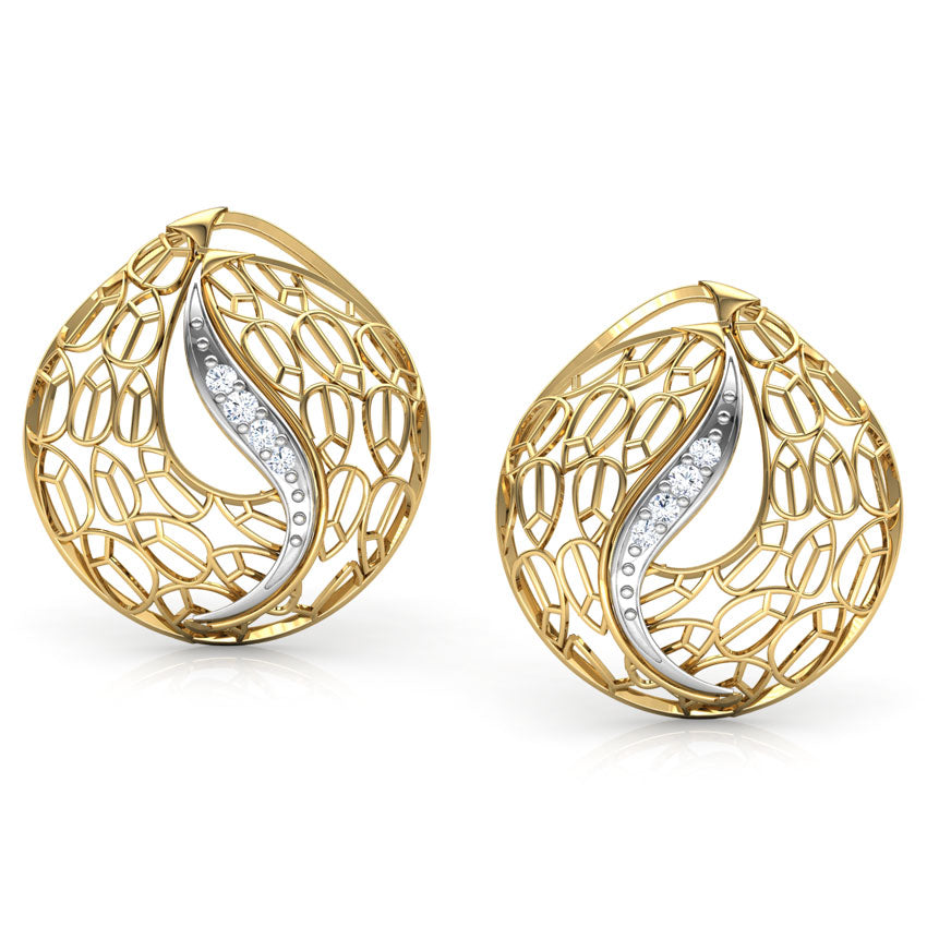 Lucille Trellis Diamond Stud Earrings