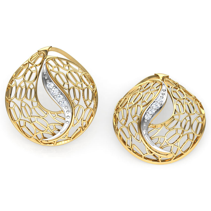 Lucille Trellis Diamond Stud Earrings