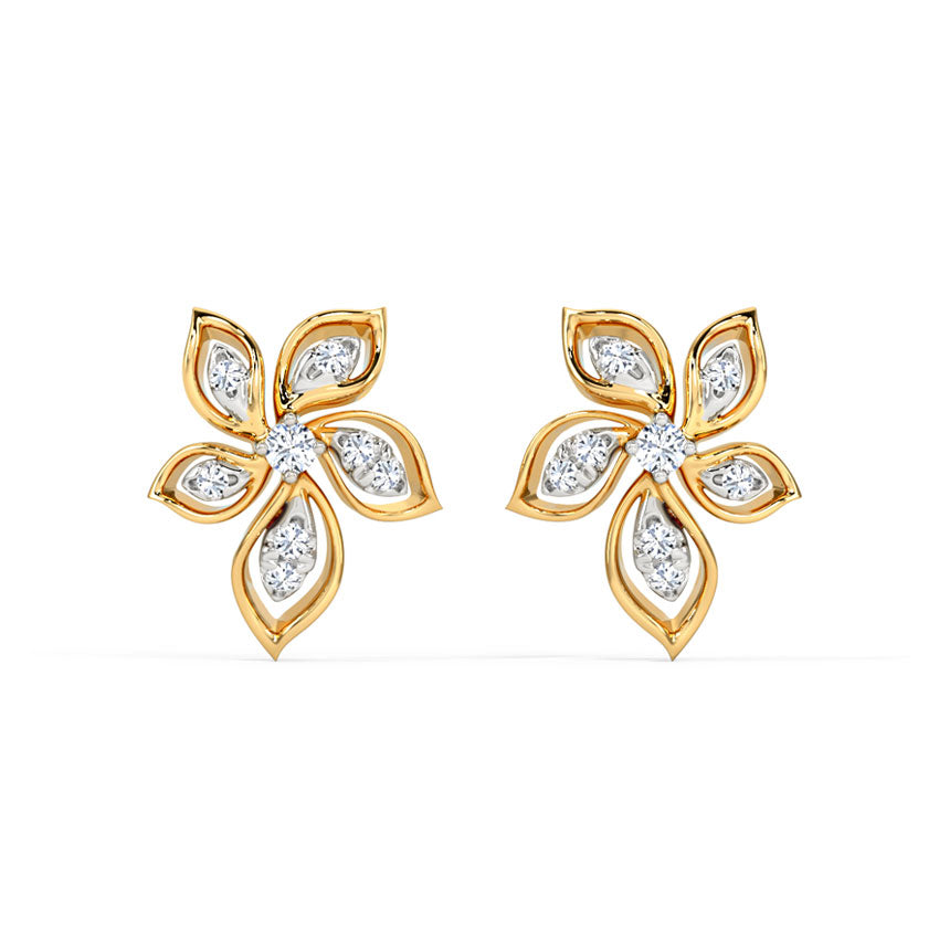 Isadora Floret Diamond Stud Earrings