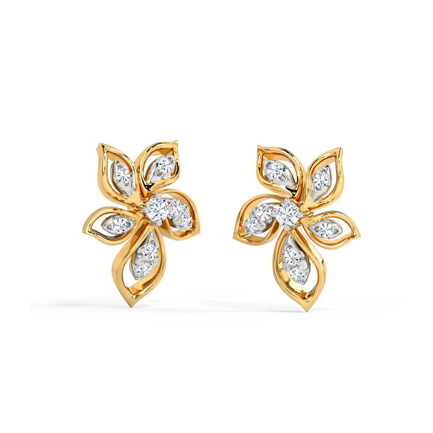 Isadora Floret Diamond Stud Earrings