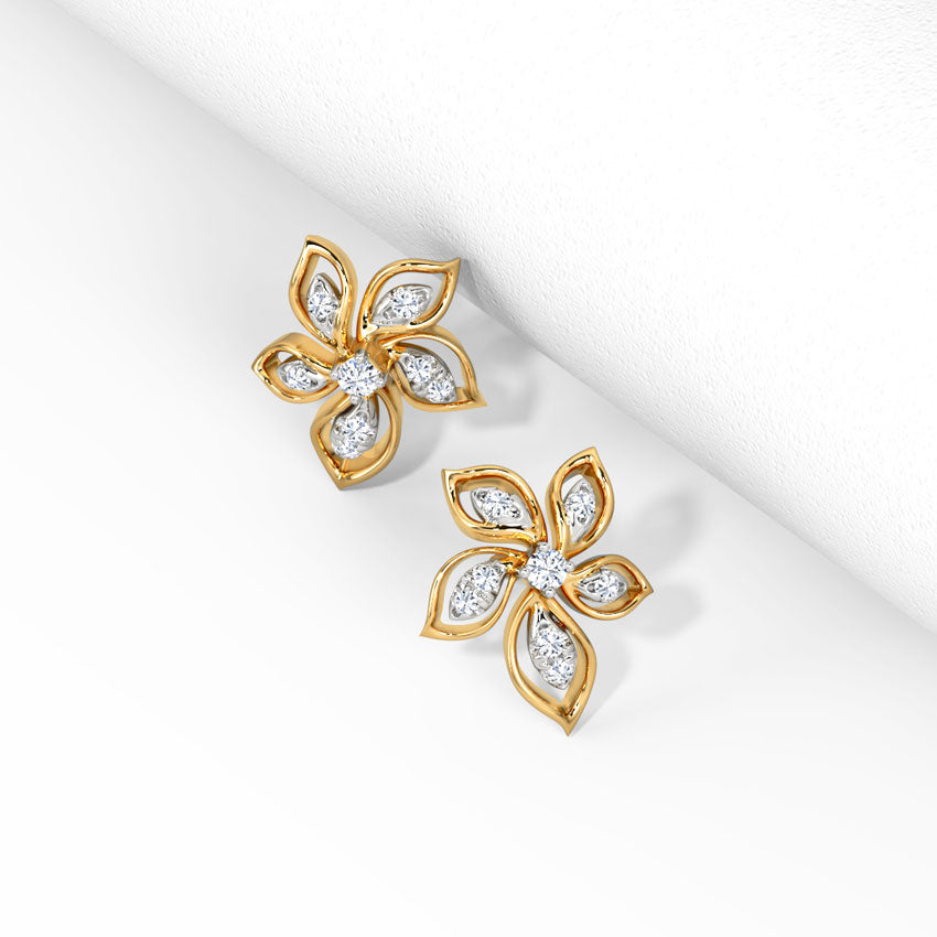 Isadora Floret Diamond Stud Earrings
