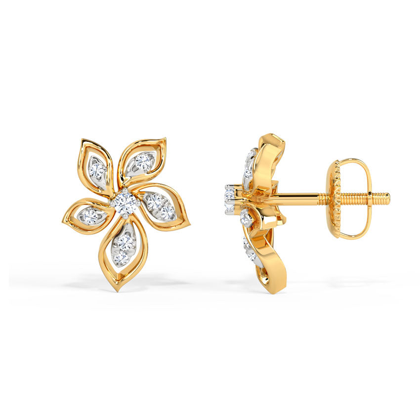 Isadora Floret Diamond Stud Earrings