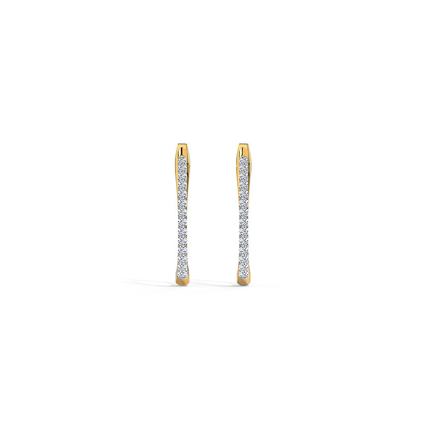 Ruby Sparkle Diamond Hoop Earrings