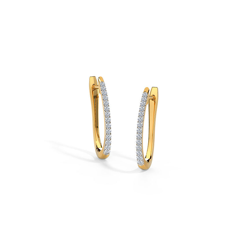 Ruby Sparkle Diamond Hoop Earrings