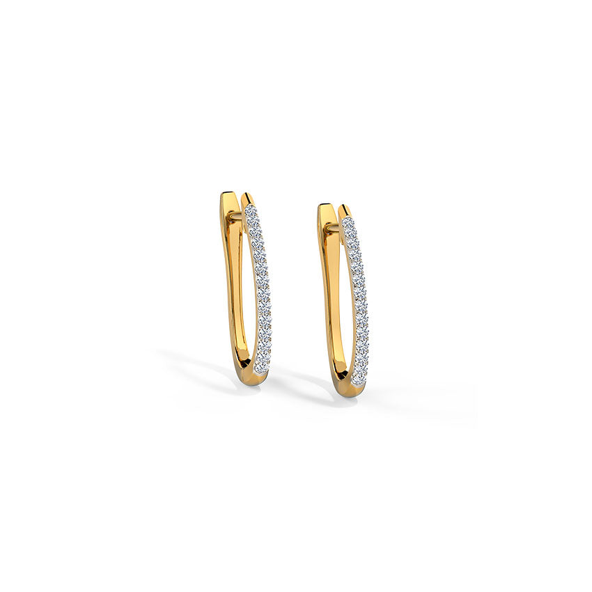 Ruby Sparkle Diamond Hoop Earrings