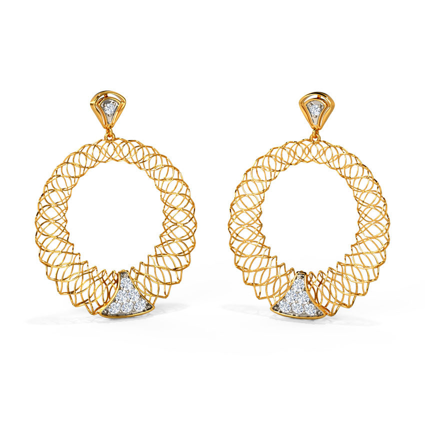 Opal Trellis Diamond Drop Earrings