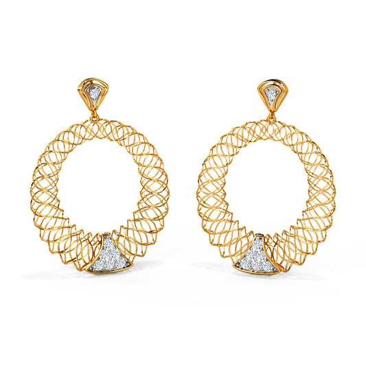 Opal Trellis Diamond Drop Earrings