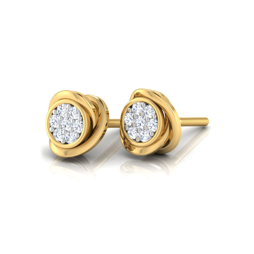 Alana Swirl Diamond Stud Earrings