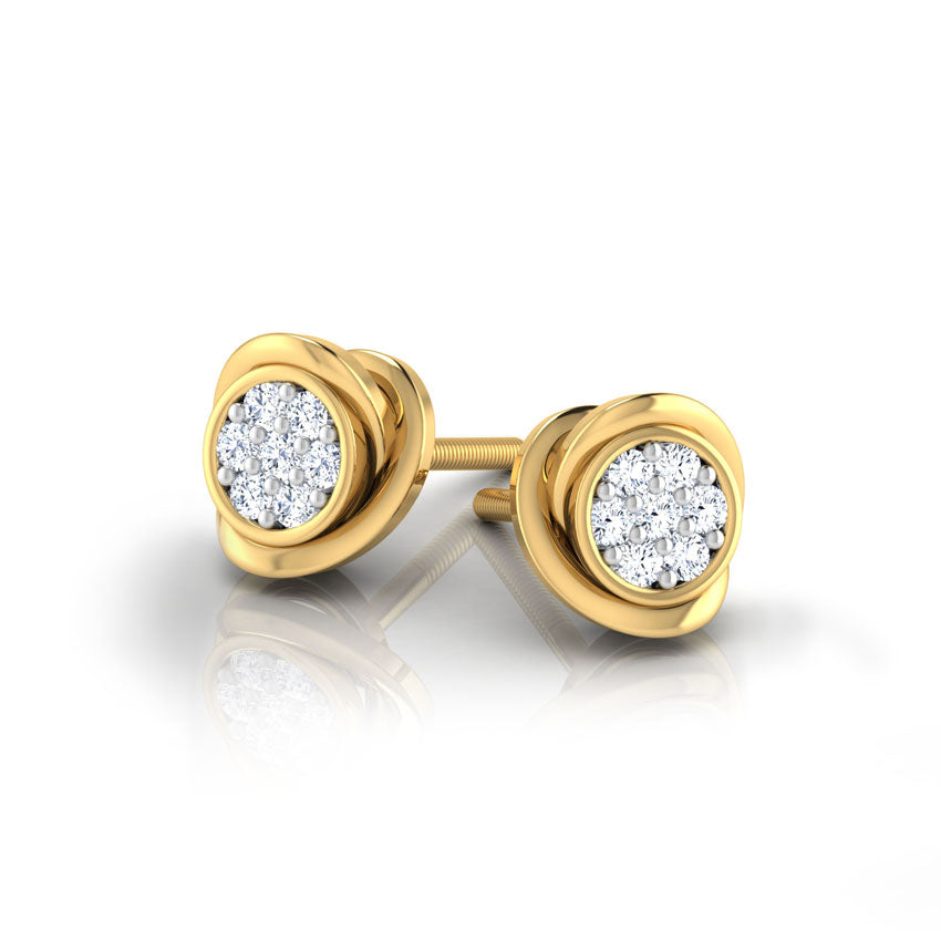 Alana Swirl Diamond Stud Earrings