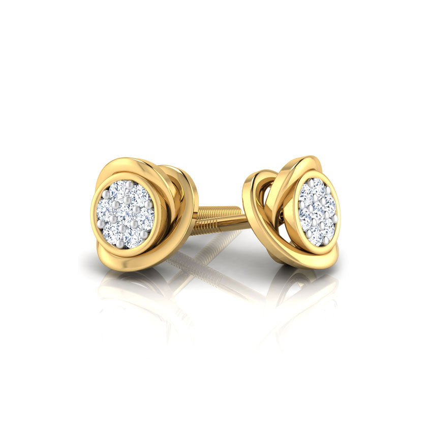 Alana Swirl Diamond Stud Earrings