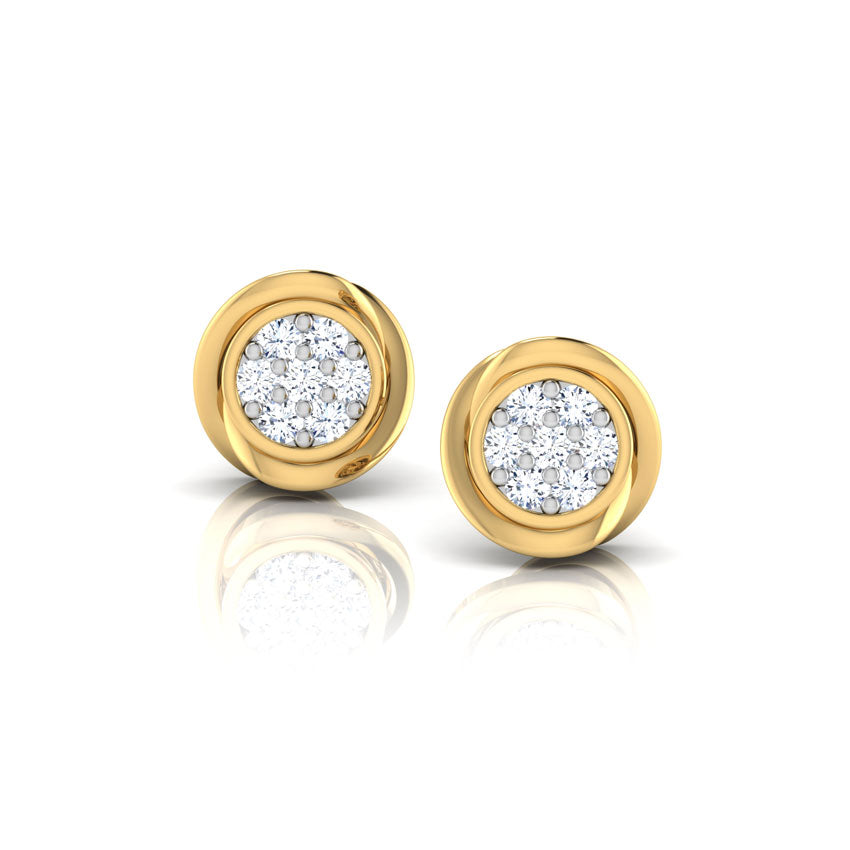 Alana Swirl Diamond Stud Earrings
