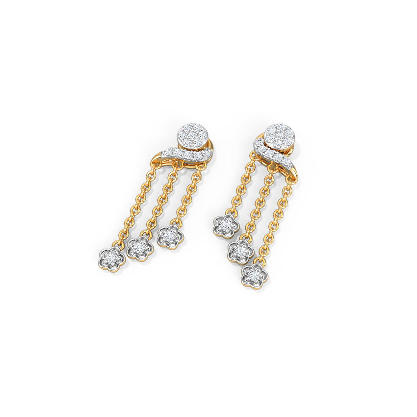 Trinity Diamond Drop Earrings