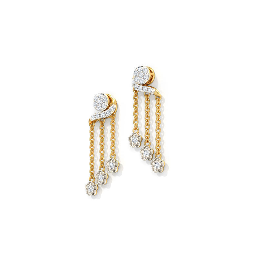 Trinity Diamond Drop Earrings