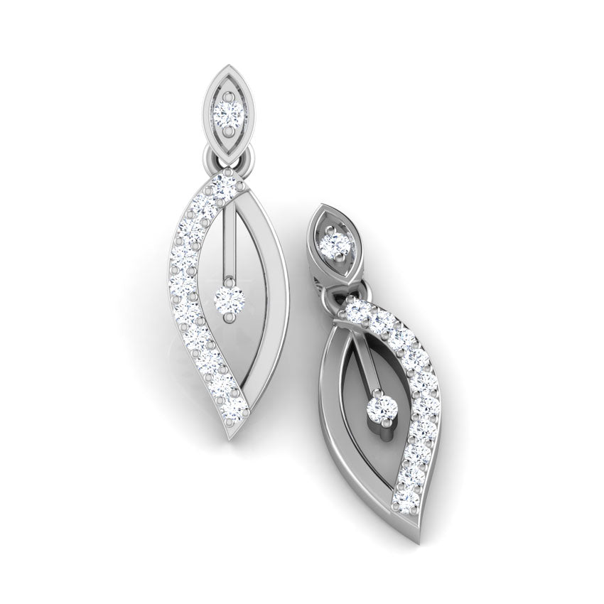 Serenity Leaf Gold Stud Earrings