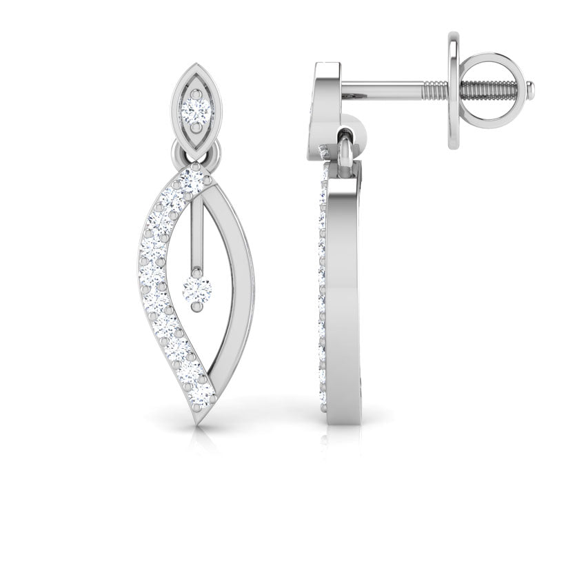 Serenity Leaf Gold Stud Earrings