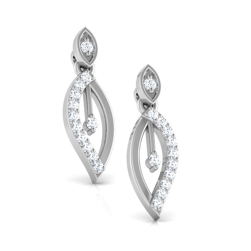 Serenity Leaf Gold Stud Earrings
