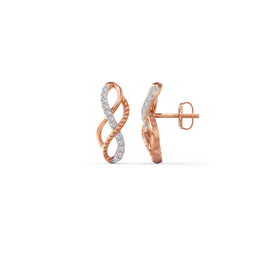 Aria Infinity Diamond Stud Earrings