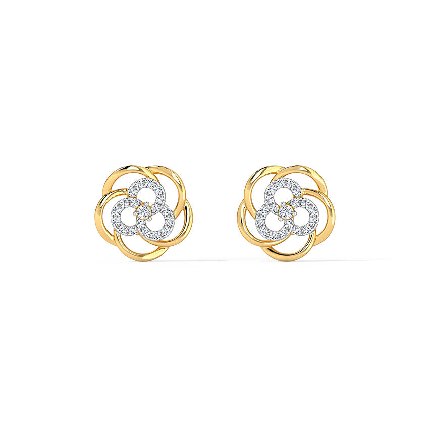 Aveline Intertwined Diamond Stud Earrings