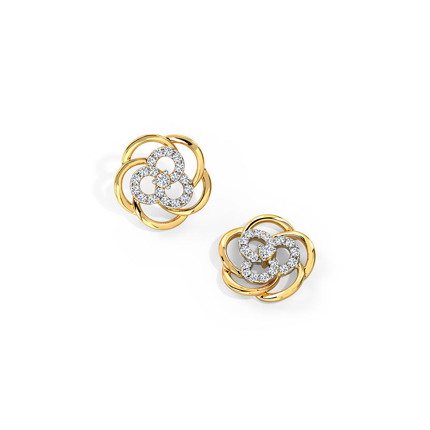 Aveline Intertwined Diamond Stud Earrings