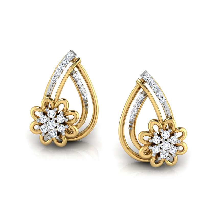 Adorned Diamond Stud Earrings