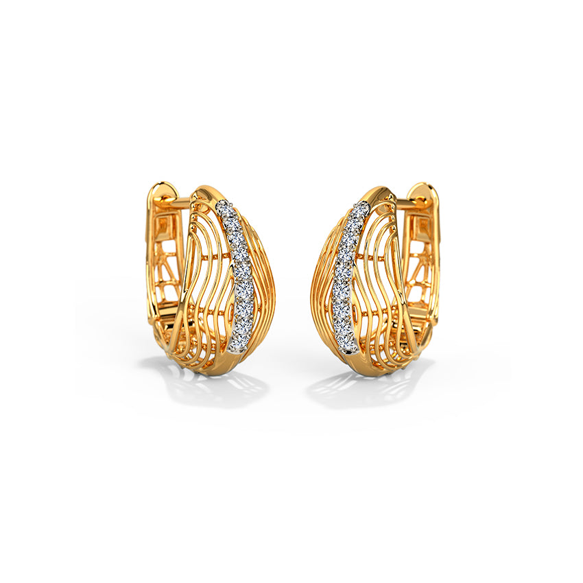 Amplified Diamond Hoops Earring