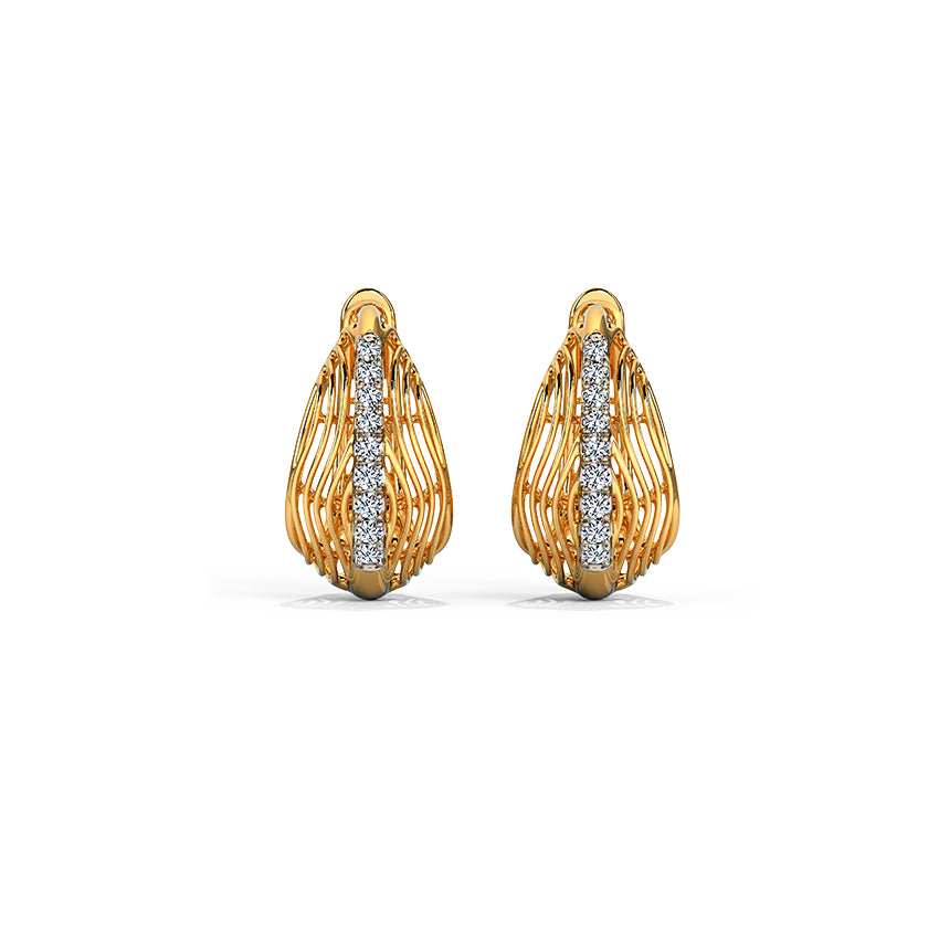Amplified Diamond Hoops Earring