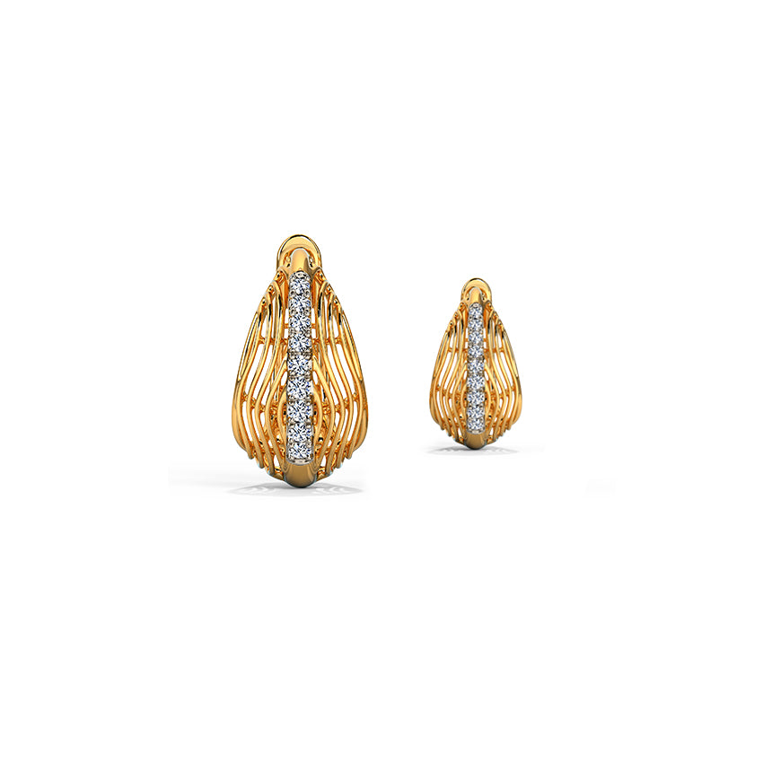 Amplified Diamond Hoops Earring