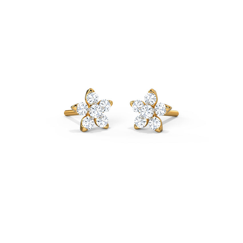 Blossom Diamond Stud Earrings