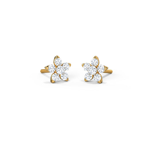 Blossom Diamond Stud Earrings