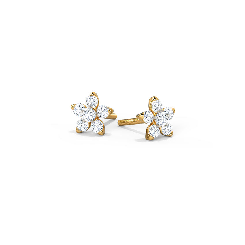 Blossom Diamond Stud Earrings