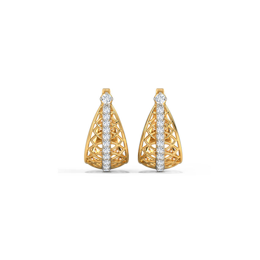 Ava Mesh Diamond Hoop Earrings