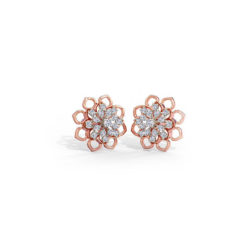 Detachable Diamond Halo Earrings