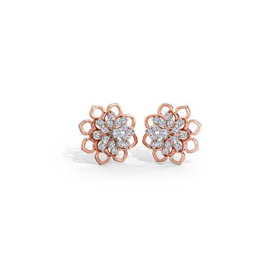 Detachable Diamond Halo Earrings