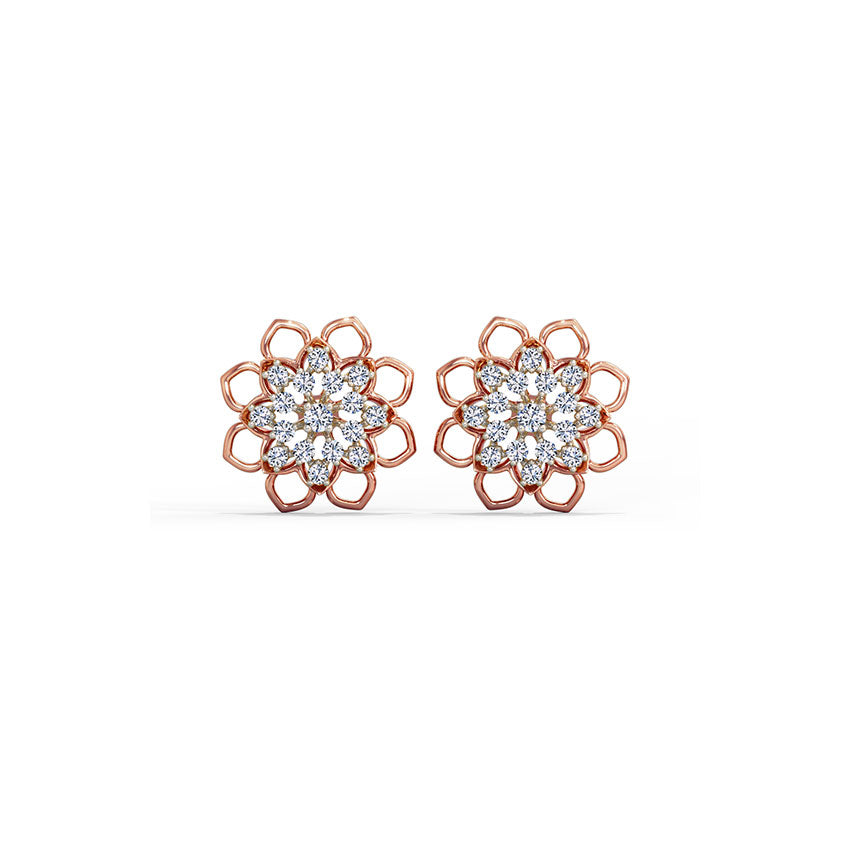 Detachable Diamond Halo Earrings