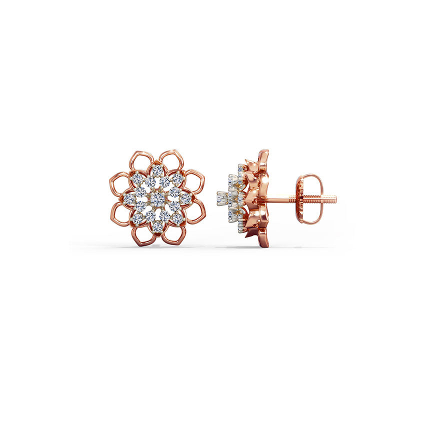 Detachable Diamond Halo Earrings
