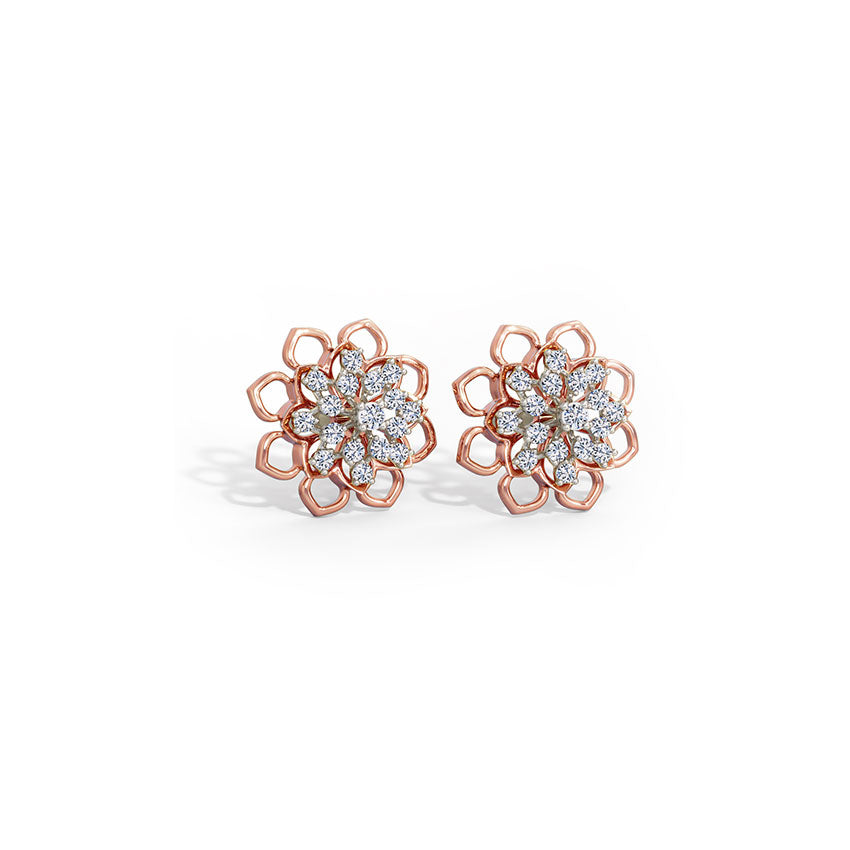 Detachable Diamond Halo Earrings