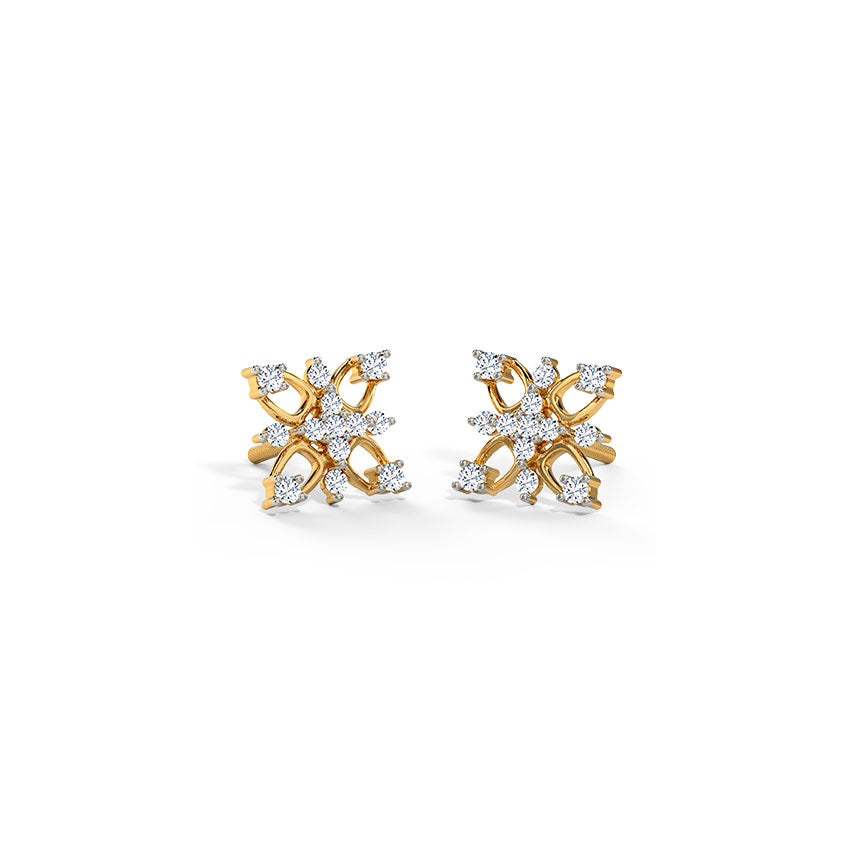 Clustered Sparkle Diamond Studs