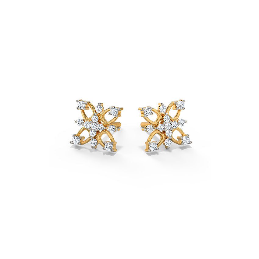Clustered Sparkle Diamond Studs